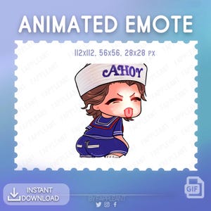 Emote di danza Tbag di Steve Harrington animato di DBD / Stranger Things Scoops Ahoy / Emoji Teabagging di DBD / Twitch, Discord, Kick