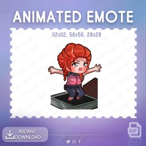 ANIMATED Emote Meg Thomas Hatch Escape | Survivor Meg emotes | DBD Hatch Emoji | Discord, Twitch, Kick