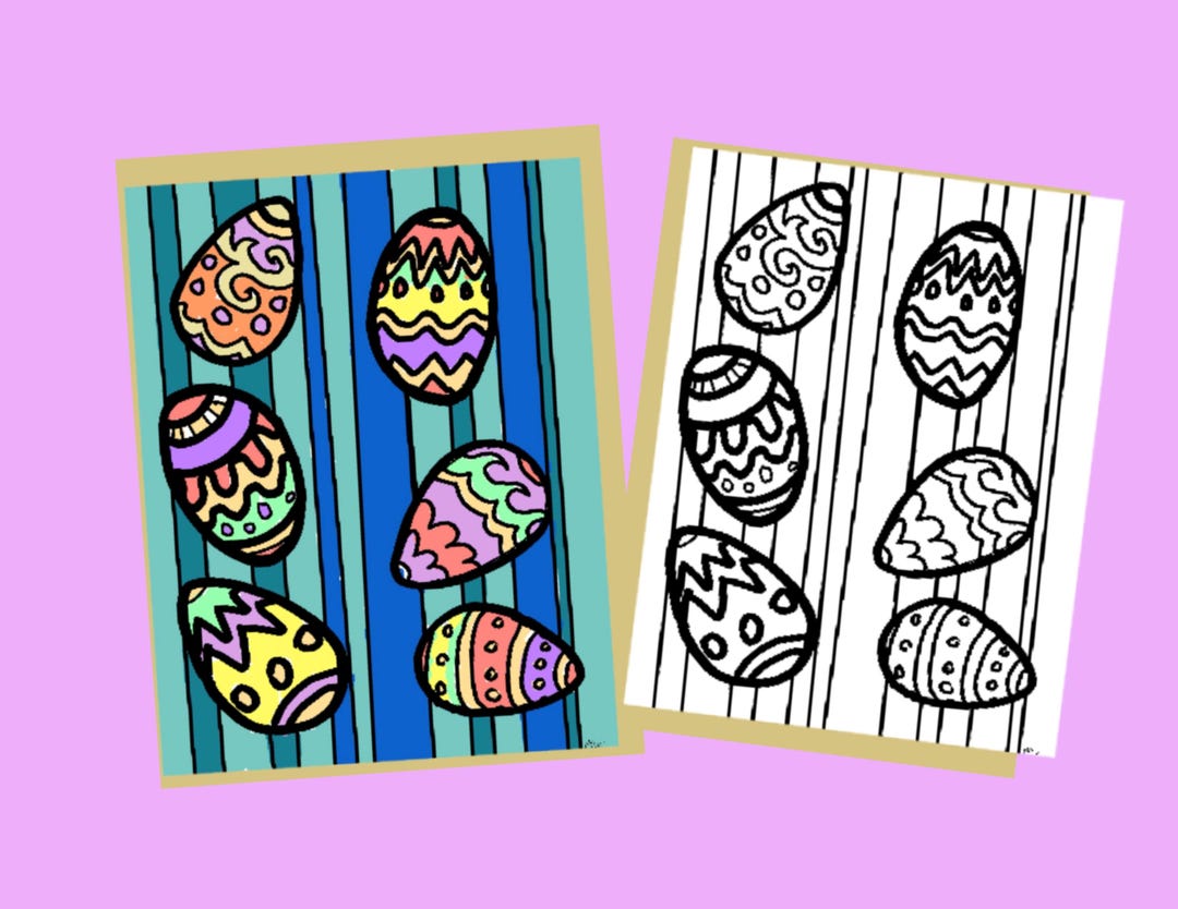 Simple Spring | Easter Coloring Pages for Kids | Digital Download ...