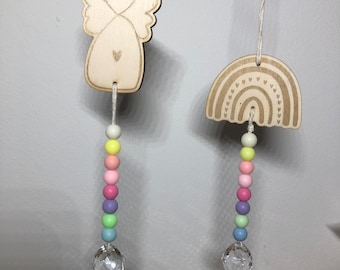 Sonnenfänger Suncatcher Kristall Sonne Regenbogen Mitbringsel Geschenk Kind Kinderzimmer Schulkind Einschulung Geburtstag Schutzengel Engel