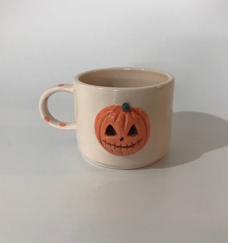 Halloween Coffee Mugs 3 Different Unique Handmade Ceramic Etsy