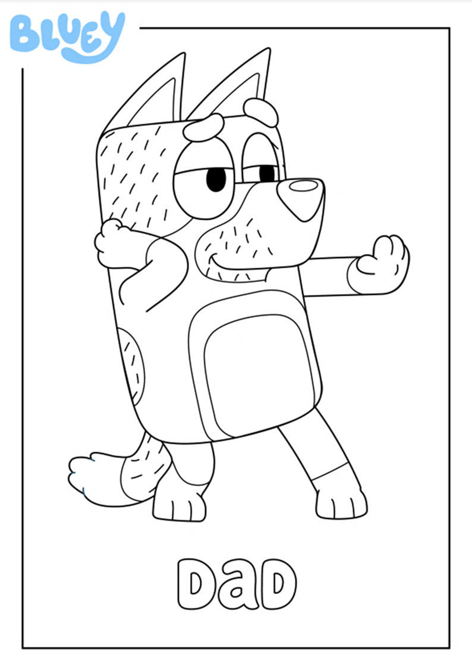 Bluey Colouring Pages Printable Instant Download Etsy