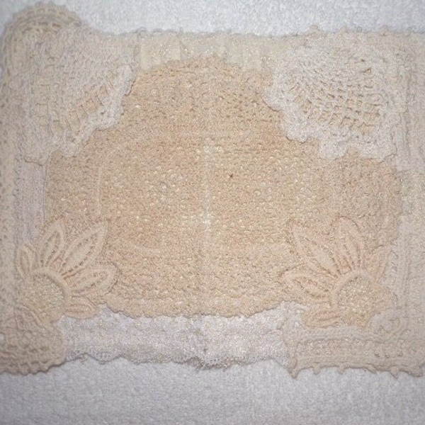 Vintage Crotched Lace Cover - Junk Journal Cover/ - Decoración del hogar y vacaciones, regalo de Navidad, mini álbum, proyectos de costura, manualidades navideñas