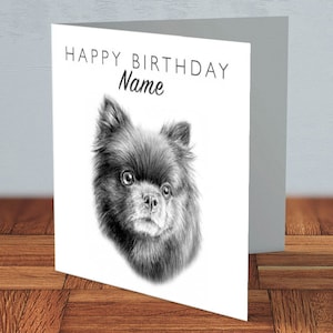 Poméranie - Carte d'anniversaire personnalisée | amoureux des chiens, propriétaire de chien, anniversaire d'un ami, anniversaire de chien, pour maman, pour papa, carte faite main, propriétaire d'animal de compagnie