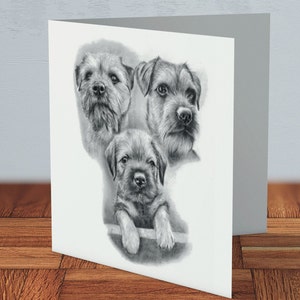 Border Terrier - Cartão de felicitações | todas as ocasiões, dono de cachorro, mãe terrier, pai terrier, cartão para ela, cartão para ele, cartão de aniversário de cachorro, amigo