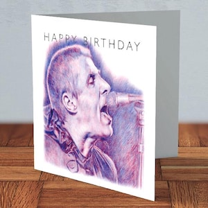 Liam Gallagher - Carte d'anniversaire | Oasis, noel gallagher, union jack, fan d'oasis, brit pop, toutes les occasions