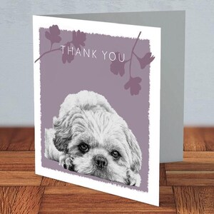 Shih Tzu - bedankkaart | hondenliefhebber, shih-tzu-moeder, shih-tzu-vader, kaart voor haar, attente kaart, shih-tzu-liefhebber