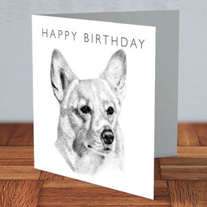 Pembroke Welsh Corgi - Cartão de aniversário | amante de cães, dono de corgi, aniversário de amigo, aniversário de cachorro, cartão para mãe, cartão para pai, feito à mão, animal de estimação