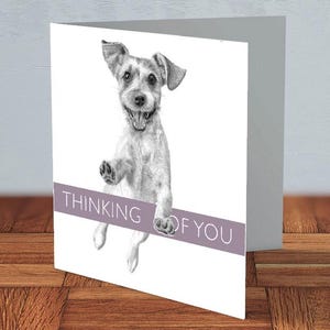 Jack Russell Terrier - pensez à vous | amoureux des chiens, propriétaire de jack russell, carte pour papa, carte pour ami, carte pour maman