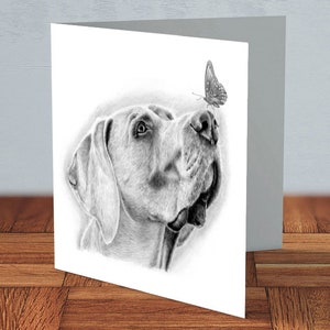 Weimaraner - Biglietto di auguri / amante dei cani, mamma weimaraner, papà weimaraner, per lei, biglietto per lui, proprietario di cane, qualsiasi occasione, amante dei weimaraner