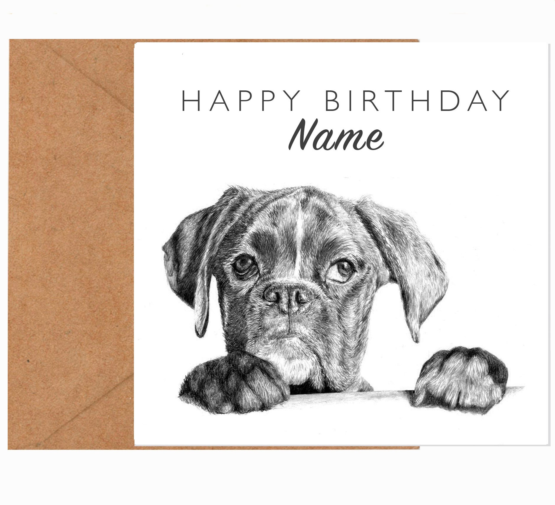 Boxer - Personalised Birthday Card | Dog Lover, Boxer Owner, Friend ...