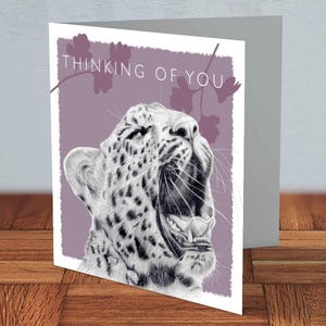 Carte de léopard, cadeau pour amoureux des animaux, maman, papa, carte pour elle, carte pour lui, anniversaire d'animal, amoureux des animaux, animaux sauvages