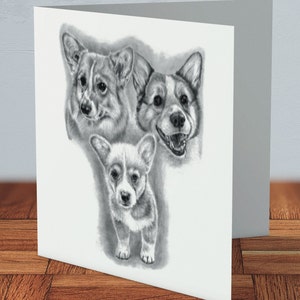 Pembroke Welsh Corgi - Biglietto di auguri / amante dei cani, corgi, biglietto per amico, proprietario di cane, biglietto per mamma, tutte le occasioni, biglietto fatto a mano, proprietario di animale domestico
