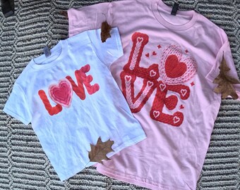 Camisetas de amor para él/ella, la oración es mi lenguaje de amor, camisetas con diseño de hilo sintético "Amor como Jesús", "Amor", "XOXO" y "Sé mío" DTF.