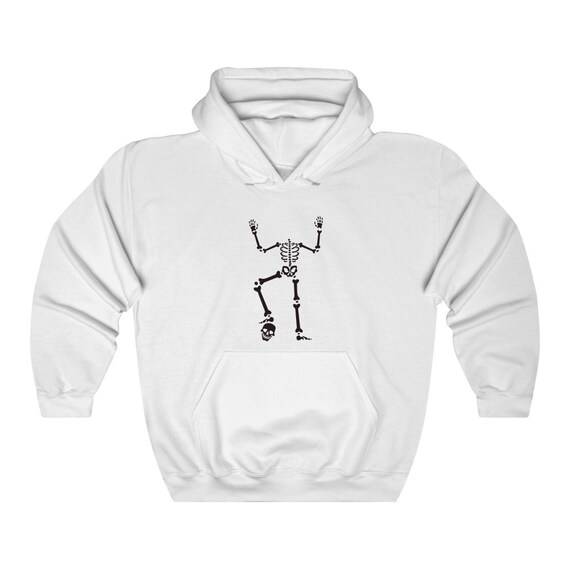 Dancing Skeleton Sweatshirt | Hoodie | Funny Halloween Skeleton Hoodie | Halloween Party Hoodie | Halloween Costume Sweatshirt Hoodie