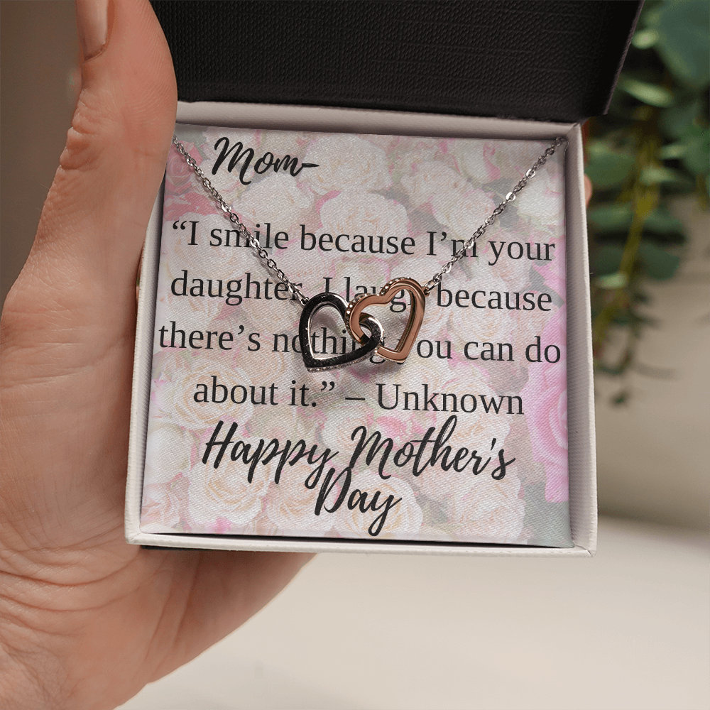 Interlocking Hearts Necklace | Funny Quote | Mother's Day | Mom | Gift | Jewelry For Mom