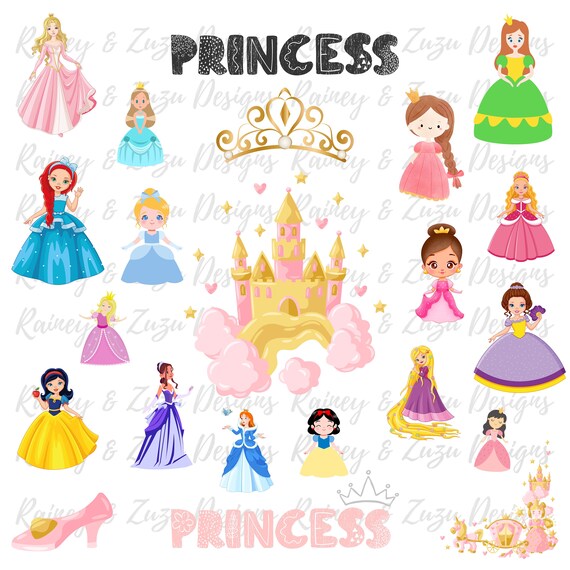 Princess digital sticker download | printable | Digital download | Princess png | Disney Princess | Princess patch | Disney Princess png
