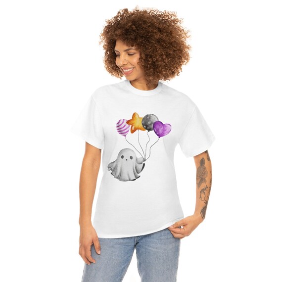 Halloween Clipart T-Shirt | Ghost | Balloons | Halloween Shirt Vintage | Halloween Teacher Shirt | Funny Halloween Shirt | Halloween Unisex