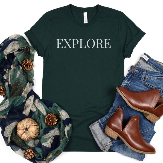 Nature Exploration Shirt for Wilderness Adventurers - Hiking and Camping Enthusiast Tee - Born to Explore Slogan - High-Quality Unisex Fit