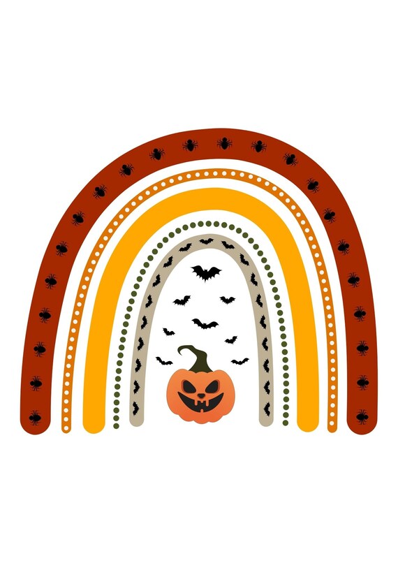 Halloween PNG | Pumpkin PNG | Halloween boho rainbow | Halloween Pumpkin Sublimation | Halloween Designs | Pumpkins | Halloween Tumbler