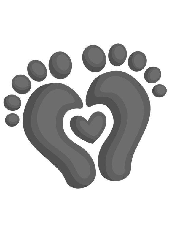 Baby Footprint | Baby Feet SVG | Instant Download SVG, Baby Feet png | Baby Footprint | Baby Announcement Onsie | rainbow baby svg | digital