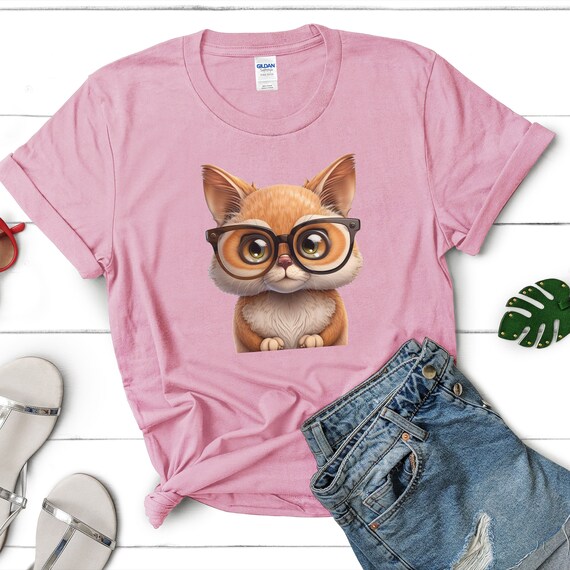 Cute Animal Shirt, Colorful Animal With Glasses Shirt, Colorful Animal Shirt, Animal Lover Gift, Animal Sunglasses Tee, Happy Animal Shirt