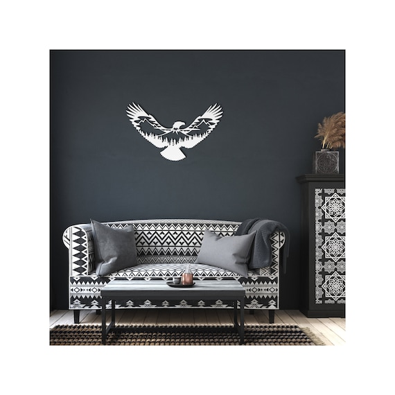 Eagel Decor | Metal Art | Large Metal Wall Art | Metal Wall Sculpture | Handmade Home Decor | Cabin Decor| Minimalist | Metal Wall Hanging