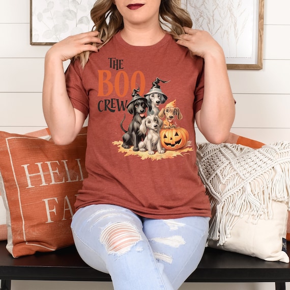 Creepy Halloween Dog Lover Tee - Unique Jack O' Lantern & Ghost Dog Design - Perfect Giftful Celebration Shirt for Canine Enthusiasts