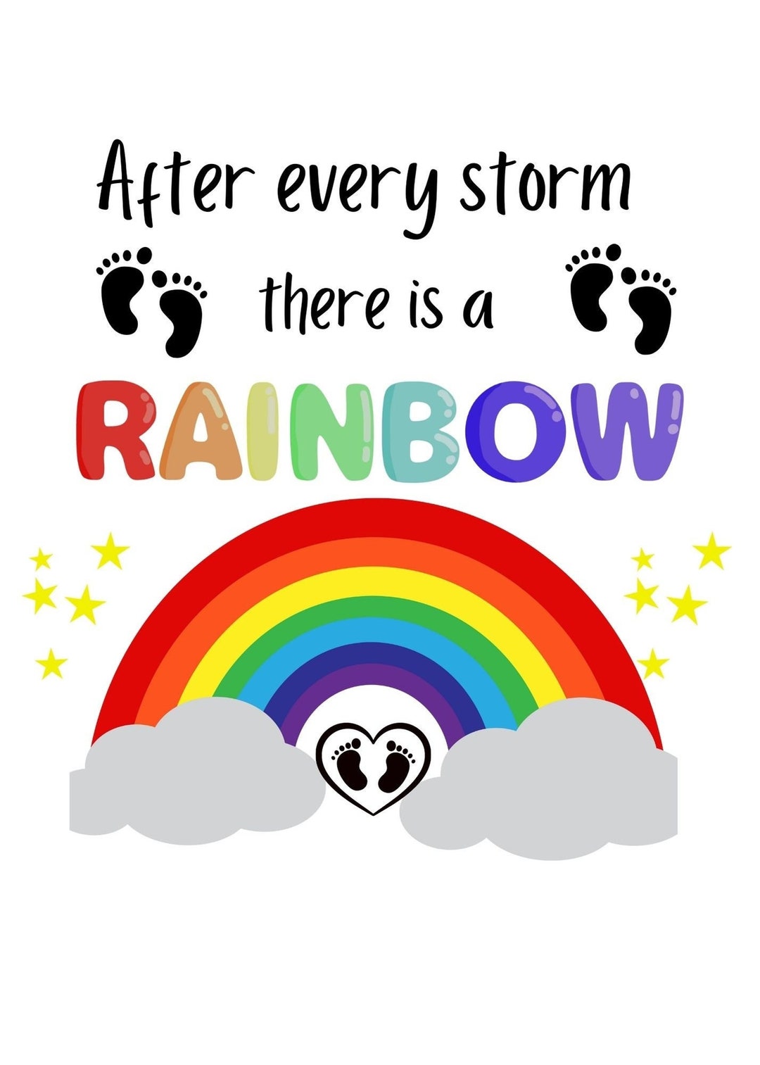 Rainbow Baby Svg Rainbow Baby Announcement Rainbow Baby Etsy