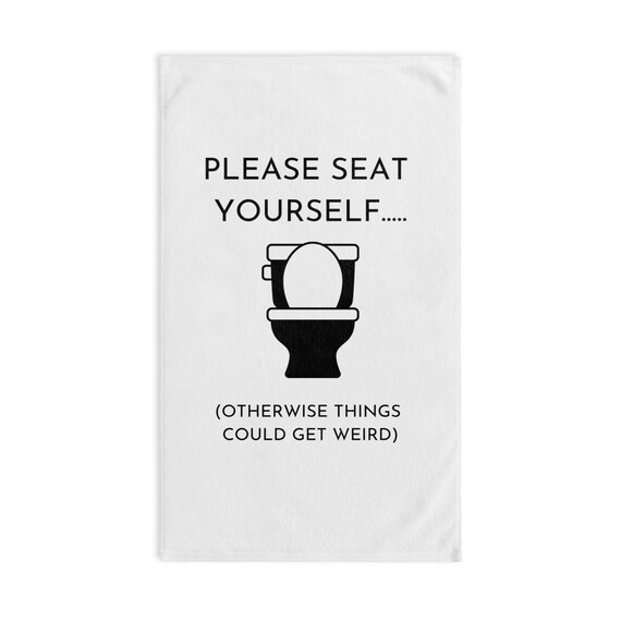Funny Zen Hand Towel - y2k Quirky Bathroom Decor - Bestselling Vanity Wall Art Sign Towel - Bath Hand Towel
