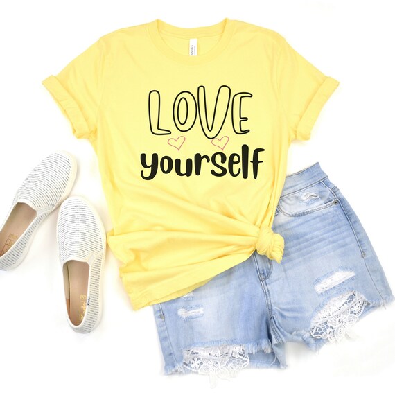 Love Yourself tshirt | Self Love tshirt | Love Heart Shirt | Valentines Shirt | Minimalist Shirt | Retro Love Shirt | Love Graphic Tee