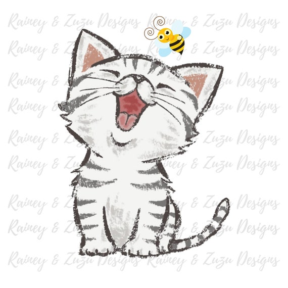 Cute Cat SVG | Curious Kitten Clipart | Cat Svg | Cat Clipart | Cute Kitten svg | Cute Cat Svg Cut Files Cricut | Cat png | Save the bees