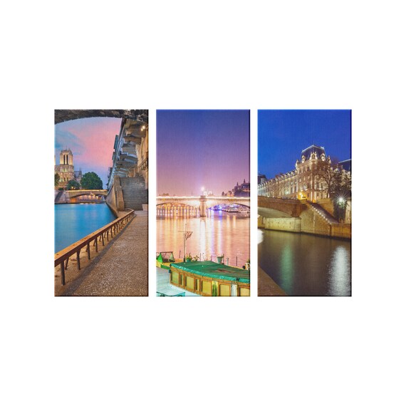 Paris 3 Piece Canvas Wall Art | Paris Wall Art | Paris Print | Paris Photography | Paris Decor | Canvas Wall Art | Modern Wall Art | Decor