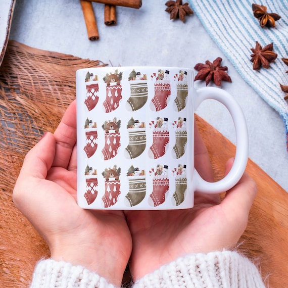 Boho Christmas Coffee Mug | Hot Chocolate Mug | Hot Chocolate Mugs | Christmas Coffee Mug | Holiday Mug | Winter Mug | Coffee Lovers