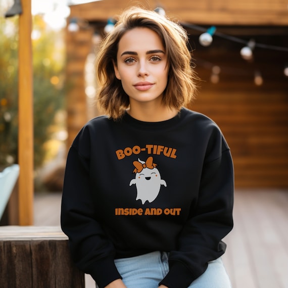 Spooky Sweatshirt, Halloween Shirt, Ghost Shirt, Spooky Season Sweatshirt, Cute Spooky Shirt, Halloween Gift, Halloween Sweatshirt Plus Size