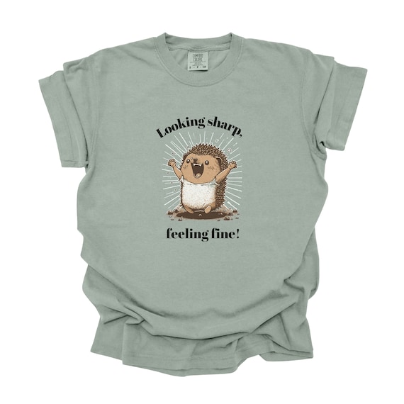 Comfort Colors® Shirt, Cute Animal T-Shirt, Hedgehog Animal Nature Shirt, Garment Dyed, Boho Shirts, Oversized Shirts, Funny Animal Shirt