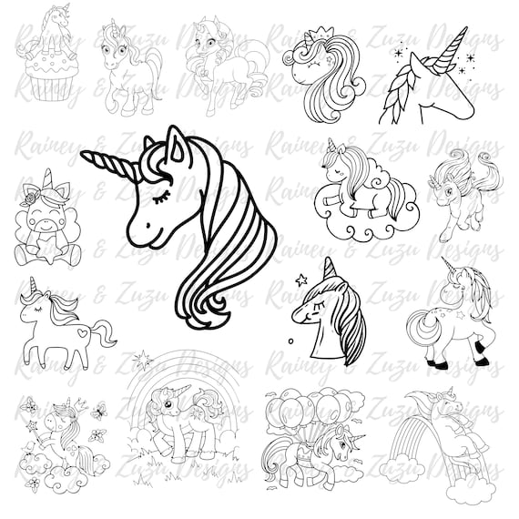 Unicorn digital sticker download | printable | Digital download | Unicorn png | Unicorn svg | Unicorn patch | Unicorn Cookie Cutter