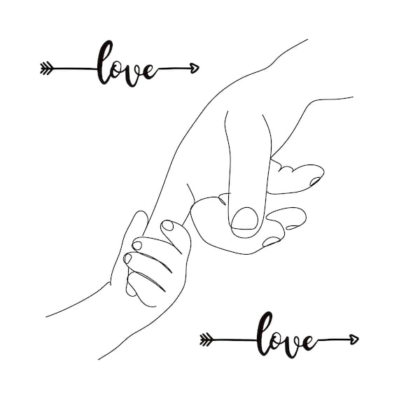 Fathers/Mother and Childs hands | Dad holding kid's hands | Digital download | Father's day svg | Minimalist | Daddy's Girl | Holding Hands