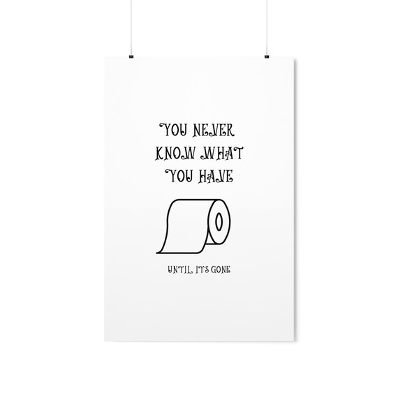 Funny Bathroom Signs - Zen Wall Art for Vanity Decor - Quirky y2k Home Bestsellers - Poster