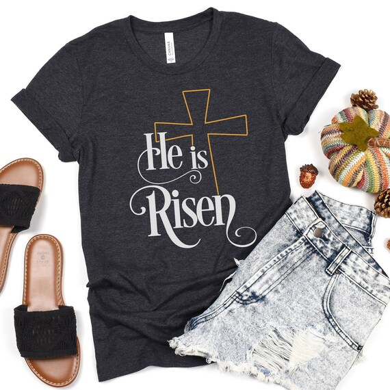 He Is Risen Easter Shirt, Religious Easter Shirt, Mens Easter Shirt, Bible Easter Tee, Egg Hunt, Cute Easter Tee, Inspiring Christian Shirt