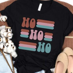 Retro Christmas Comfort Colors Shirt, Ho Ho Ho Shirt, Vintage Christmas Shirt, Retro Holiday Shirt, Ugly Christmas Sweater, Christmas Shirt