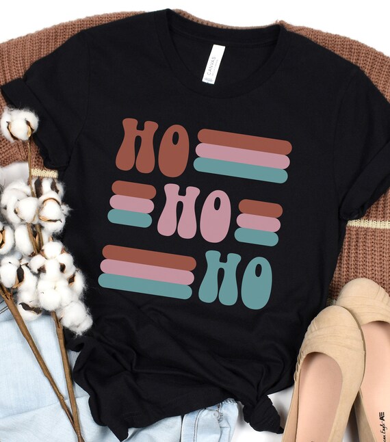 Retro Christmas Comfort Colors Shirt, Ho Ho Ho Shirt, Vintage Christmas Shirt, Retro Holiday Shirt, Ugly Christmas Sweater, Christmas Shirt