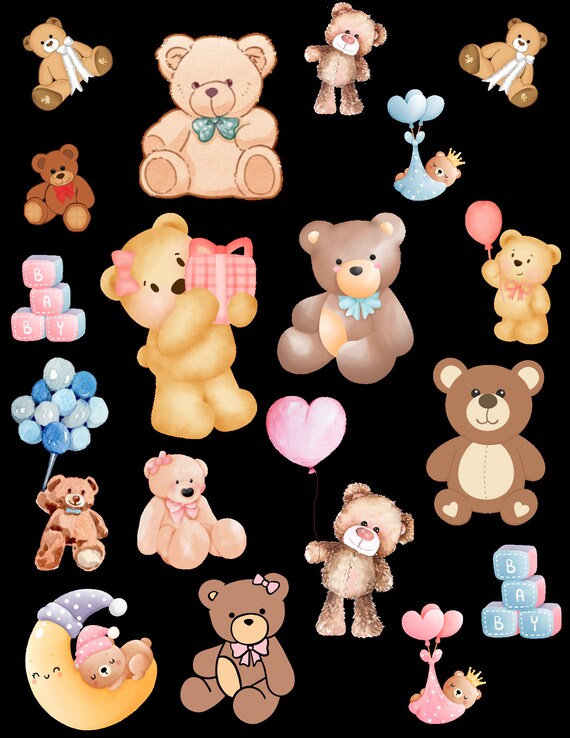 Teddy Bear digital sticker download | printable | Digital download | Fun | Personal Use