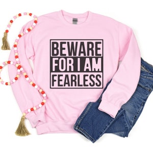 Fearless Sweatshirt, Inspirierendes Shirt, Bibelvers Pullover, Mental Health Shirt, Workout Kleidung, Christliches Shirt, Religiöses Shirt