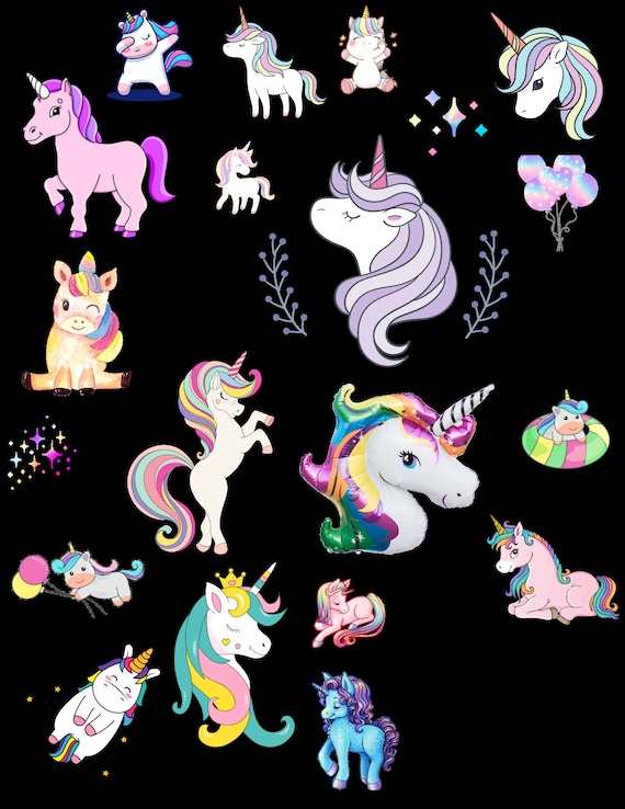 Unicorn digital sticker download | printable | Digital download | Unicorn png | Unicorn svg | Unicorn patch | Unicorn Cookie Cutter