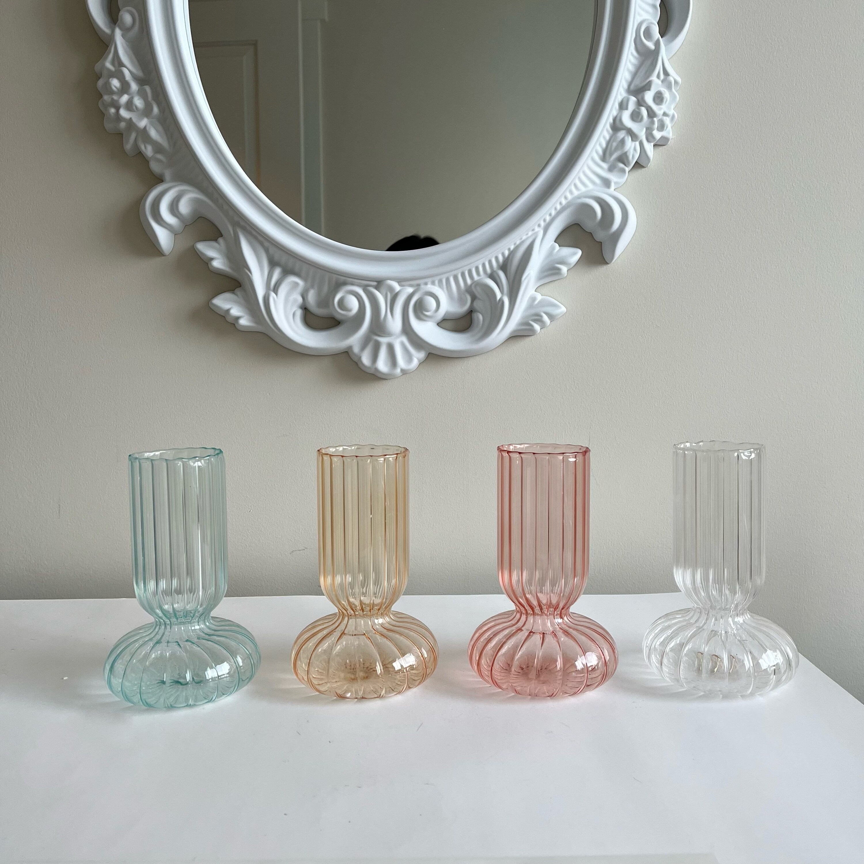 Modern Colourful Glass Vase Cute Abstract Flower Glass Vases Minimalist Table Decor - Etsy