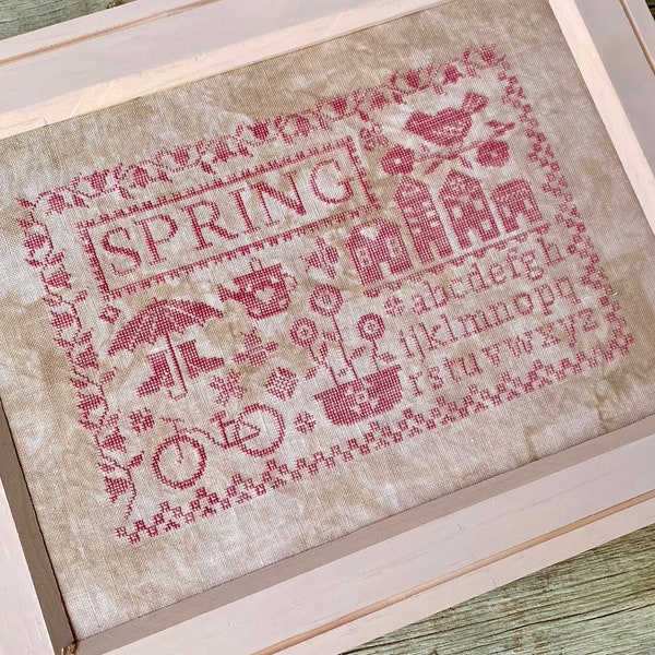 PDF - Sampler Seasons : grille de point de croix printanière