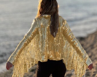 tinsel fringe jacket
