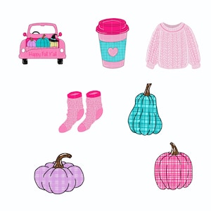 Girly Cottagecore Pink Cozy Fall Clipart