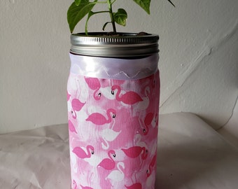 Hydroponic Jar Kit with Flamingo Theme (hot pepper seeds included!)